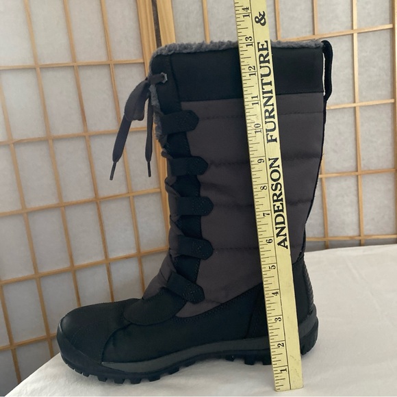 Timberland Primaloft Women's Black Leather and Gray Winter Boots - Picture 11 of 14